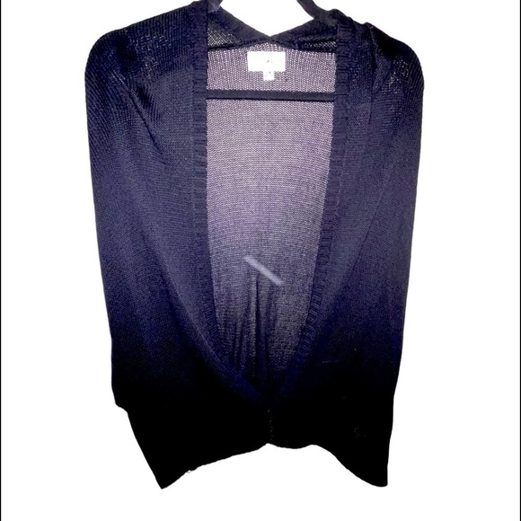 𝅺ZIG ZAG STRIPE BLACK CARDIGAN SWEATER WITH BUTTON SIZE S/M - Picture 1 of 2